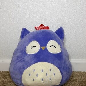 Squishmallows Purple and Cream Owl Stuffed Animal